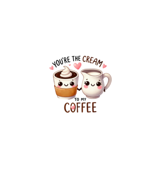 Cream to my Coffee model roz deschis pe tricou