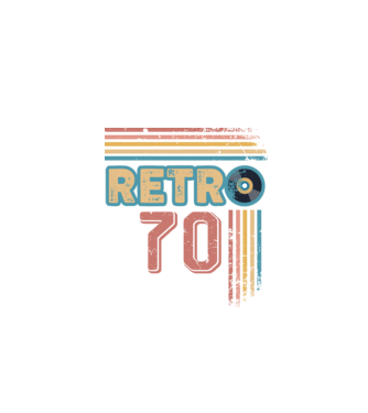 Retro 70 Birthday model alb pe tricou