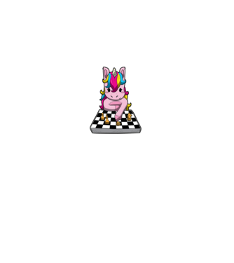 Chessicorn model negru pe tricou