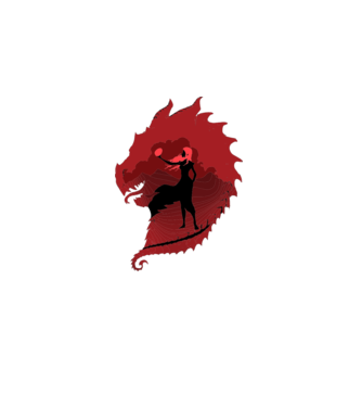 The Dragon model gri pe tricou