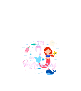 Mermazing Birthday 7 model negru pe tricou