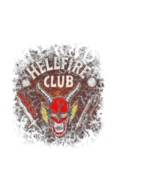 hellfire club stranger things model negru pe tricou