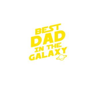 Best dad in the galaxy model negru pe tricou
