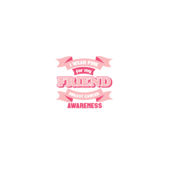 I wear pink for my friend model negru pe tricou