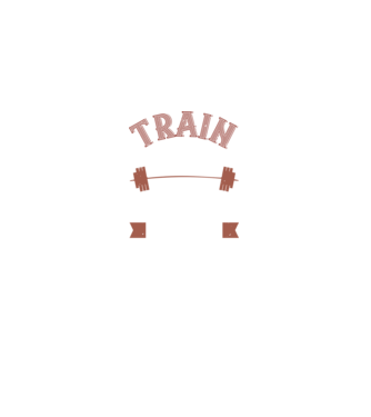 Train Hard model negru pe tricou
