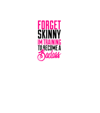 Forget Skinny model alb pe tricou