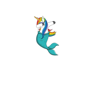 Unicorn Sirenă DAB model mov pe tricou