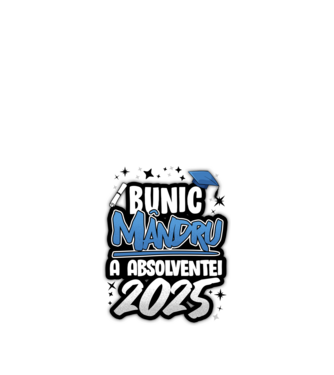 Bunic MÂNDRU a absolventei model alb pe tricou