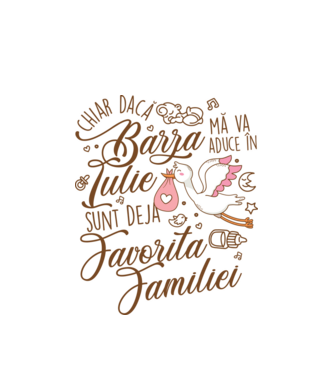 Favorita familiei IULIE model alb pe tricou
