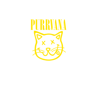 PURRVANA model negru pe tricou