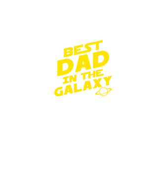 Best dad in the galaxy model negru pe tricou