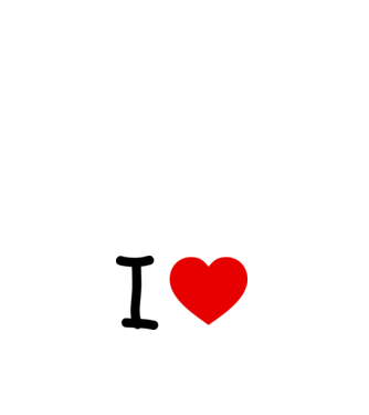 ilove model alb pe tricou