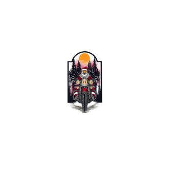 Motor santa model gri pe tricou