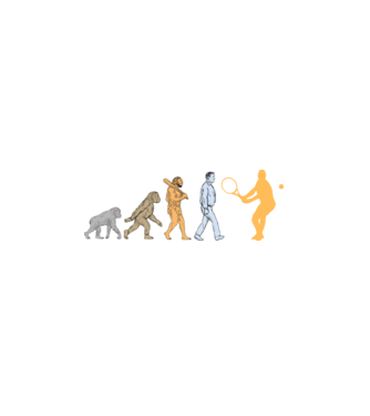 Tennis evolution model alb pe tricou