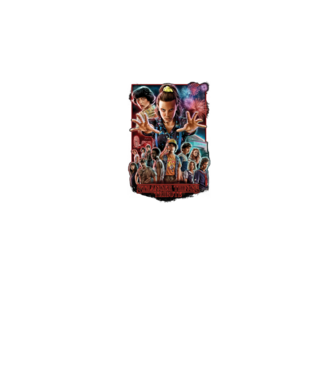 stranger things tribute poster model negru pe tricou