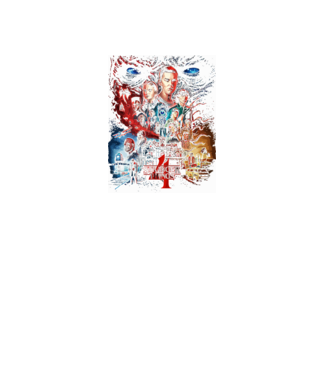 stranger things poster model negru pe tricou