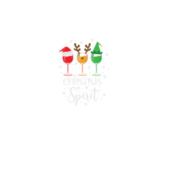 Christmas spirit wine model negru pe tricou