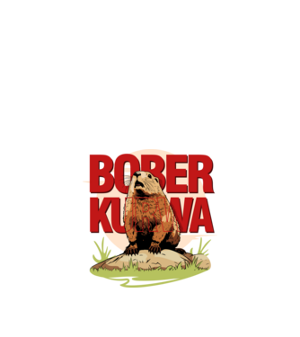BOBER model alb pe tricou