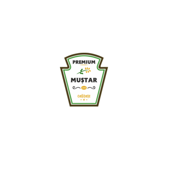 muștar premium - calitate model gri pe tricou