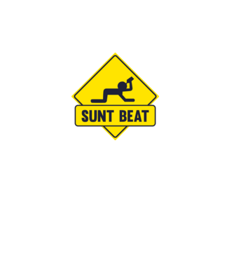 Sunt beat model alb pe tricou