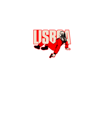 lisboa la casa de papel model negru pe tricou