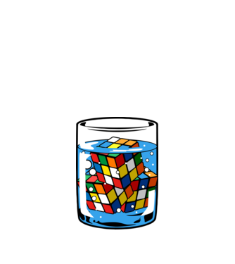 Rubik Ice model alb pe tricou