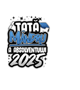 Tată MÂNDRU a absolventului model negru pe tricou