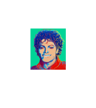 Micheal Jackson Art model alb pe tricou