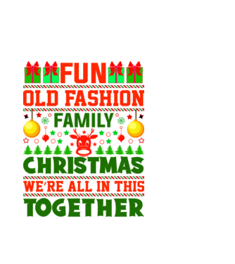 fun old fashion family christmas model alb pe tricou