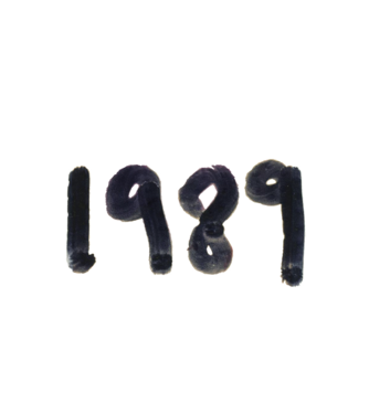 Taylor Swift 1989 text model alb pe tricou
