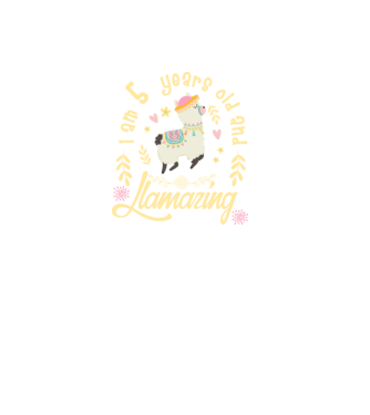 Birthday Llamazing 5 years old model negru pe tricou
