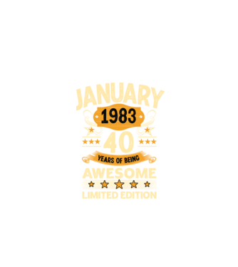 January 1983 40 years of being limited edition model negru pe tricou