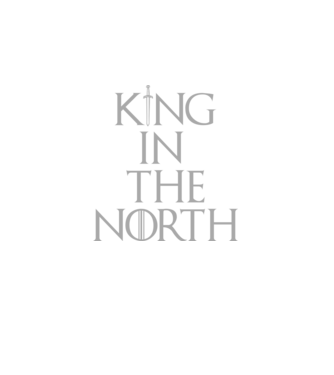 King in the North model negru pe tricou