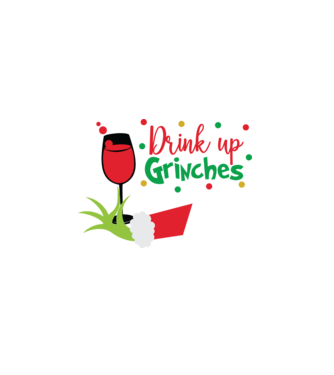 Drink up Grinches model alb pe tricou