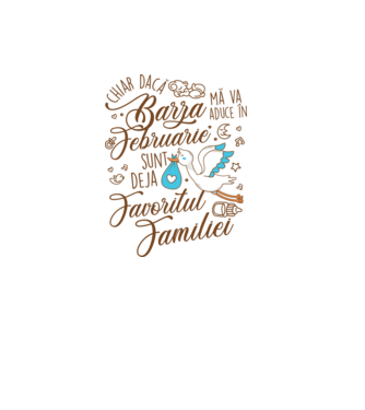 Favoritul familiei FEBRUARIE model alb pe tricou