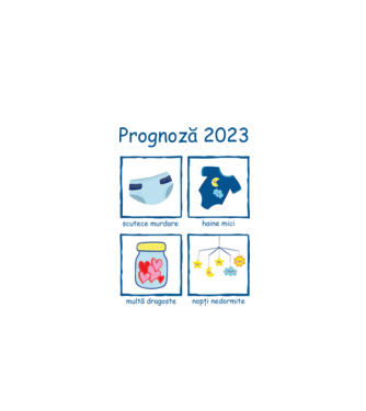 Prognoză 2023 model alb pe tricou