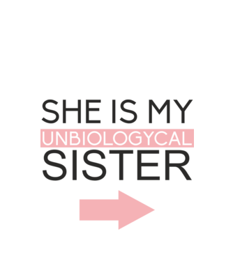 Unbiologycal Sister 01 model alb pe tricou