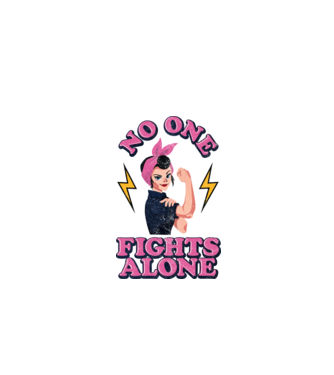 No one fights alone pinup texture model alb pe tricou