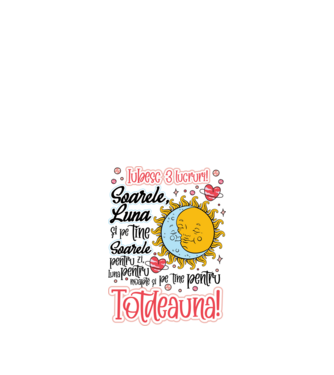 Iubesc 3 lucruri model alb pe tricou