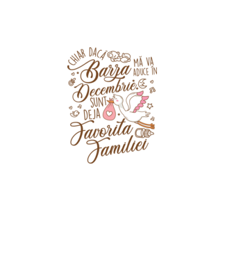 Favorita familiei DECEMBRIE model alb pe tricou