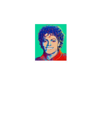 Micheal Jackson Art model alb pe tricou