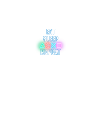Eat sleep PS model negru pe tricou