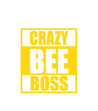 Crazy bee boss model alb pe tricou