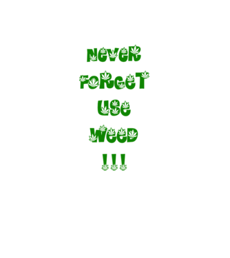 Weed model alb pe tricou