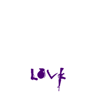 Lovegun model alb pe tricou