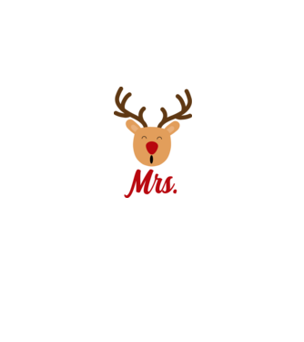 Mrs Reindeer christmas couple model gri pe tricou