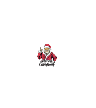 Merry christmas Santa model negru pe tricou