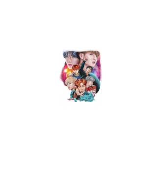 BTS POSTER model negru pe tricou