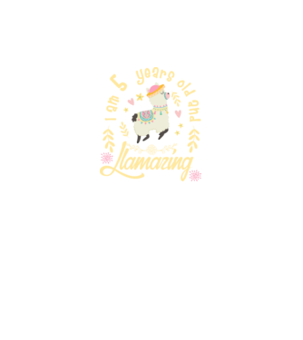 Birthday Llamazing 5 years old model negru pe tricou