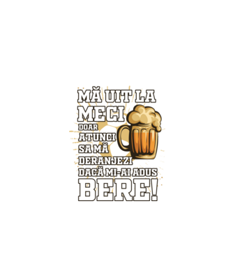 Mă uit la meci model negru pe tricou